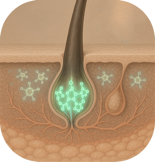 Hair follicle illustration